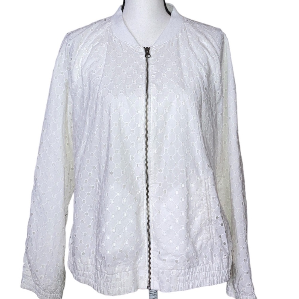 j.Crew Factory Eyelet Bomber Jacket